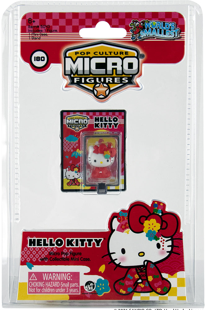 World’s Smallest Hello Kitty® Pop Culture Micro Figures - Red Sakura Kimono