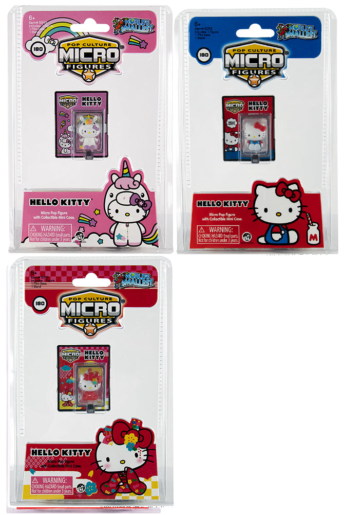 World’s Smallest Hello Kitty® Pop Culture Micro Figures - (Bundle of 3)