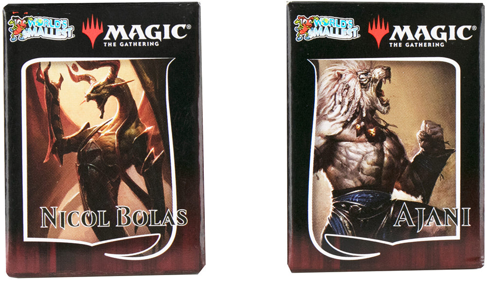 worlds smallest mtg cards World's Smallest Magic The Gathering Ajani vs. Nicol Bolas Series 2 – Knick Knack Toy Shack