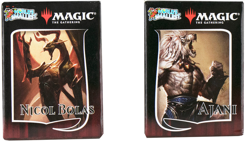 World’s Smallest Magic The Gathering  Ajani vs. Nicol Bolas Series 2 in the box