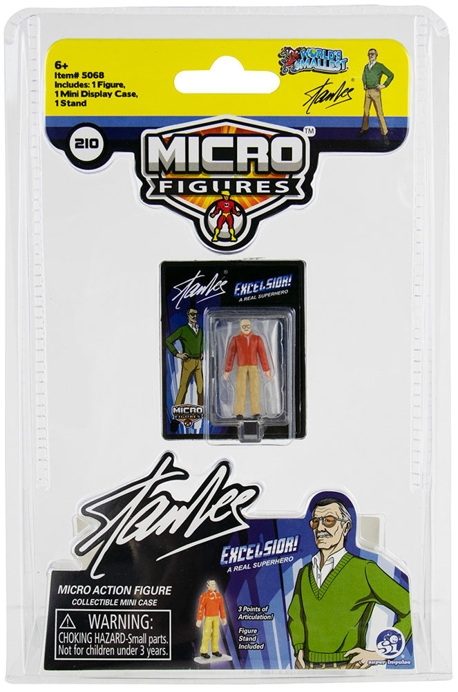 World’s Smallest Micro Action Figures Stan Lee - Bundle of 2 Exelsior