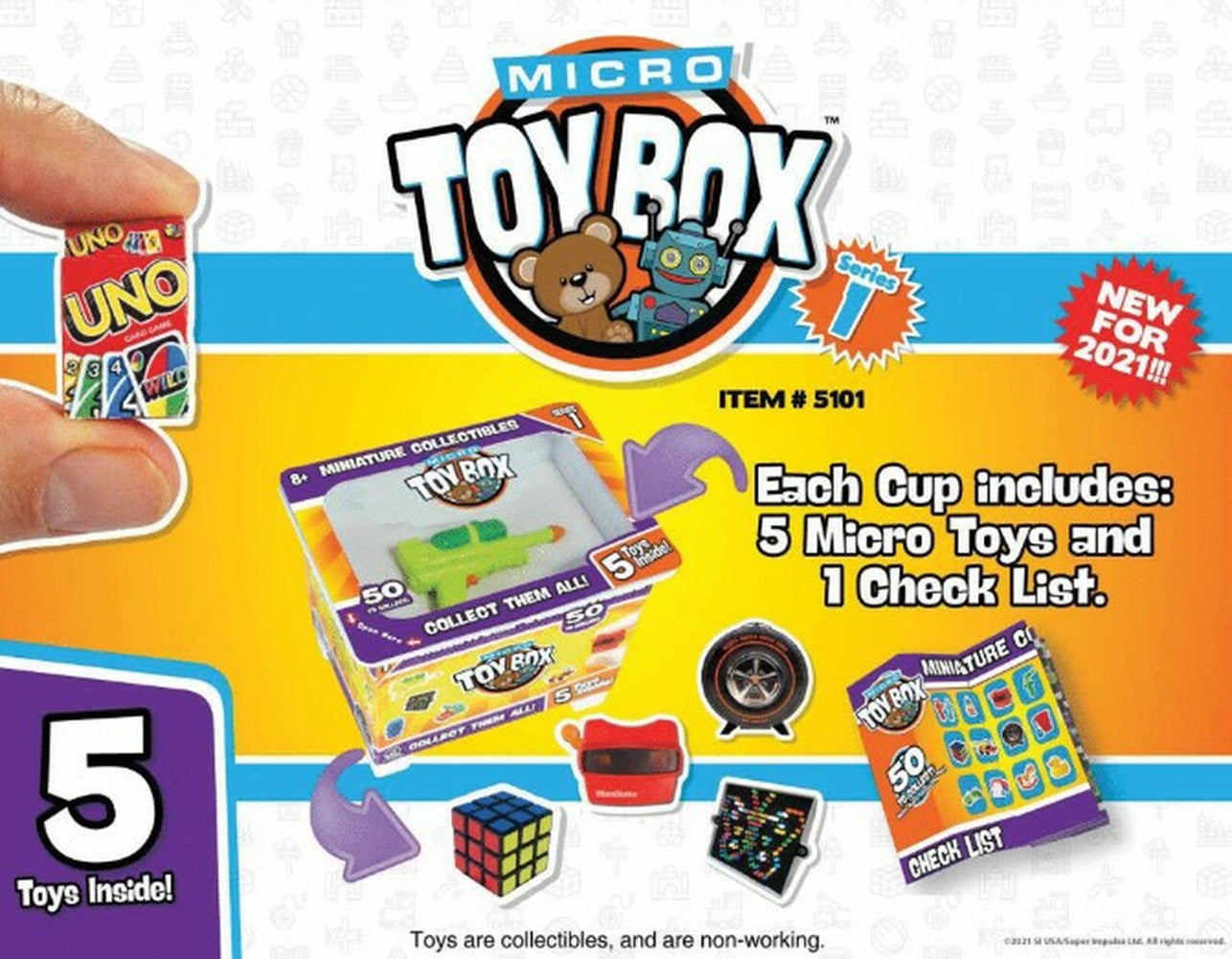 World's Smallest Micro Toy Box Series 1 Mystery Pack (5 RANDOM Figures