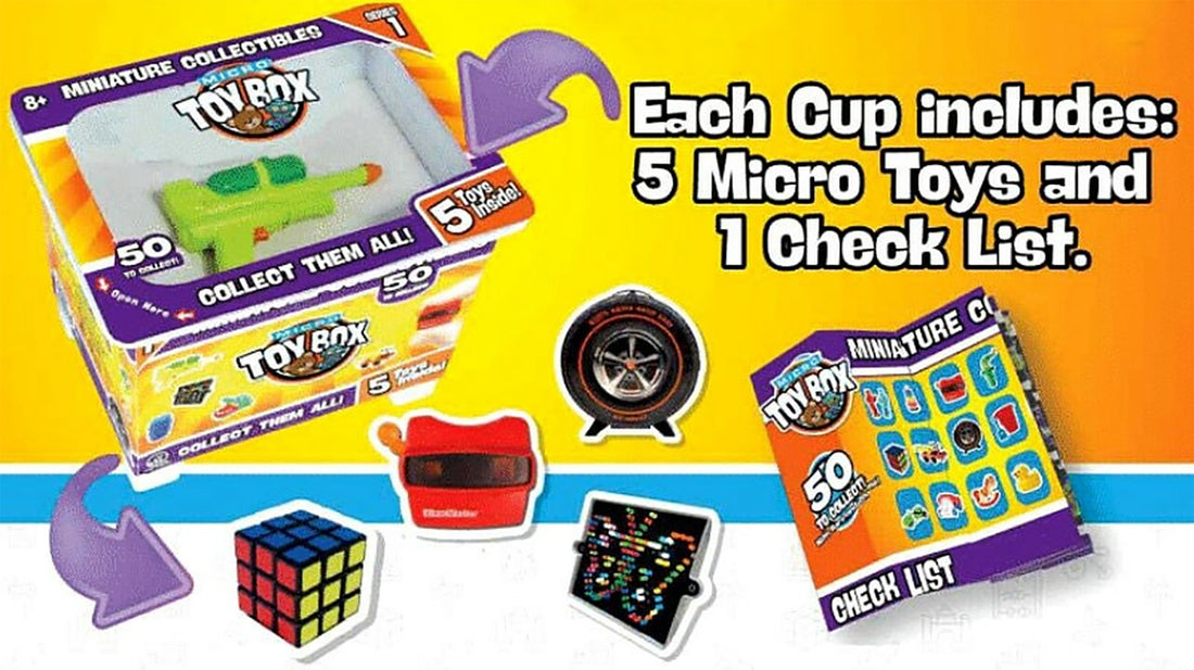 World's Smallest Micro Toy Box Series 1 Mystery Pack (5 RANDOM Figures ...