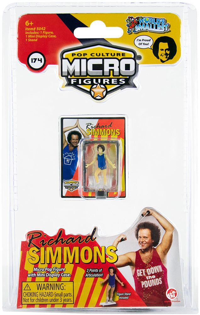 World’s Smallest Richard Simmons Pop Culture Micro Figures (Blue Shirt)