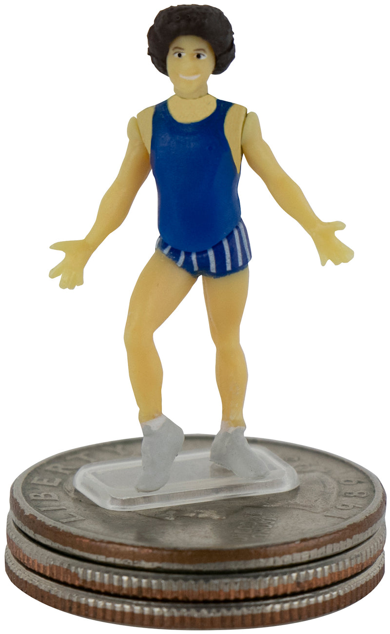 World’s Smallest Richard Simmons Pop Culture Micro Figures on quarters (Blue Shirt)