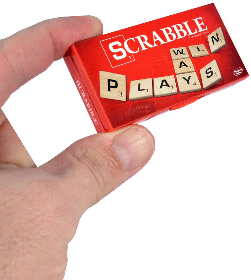 World’s Smallest Scrabble in hand angle