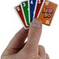 World’s Smallest Skip-Bo in hand