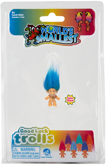 World's Smallest Trolls - Blue Hair