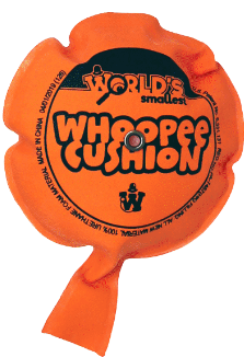 Self Inflating Whoopee Cushions World's Smallest orange