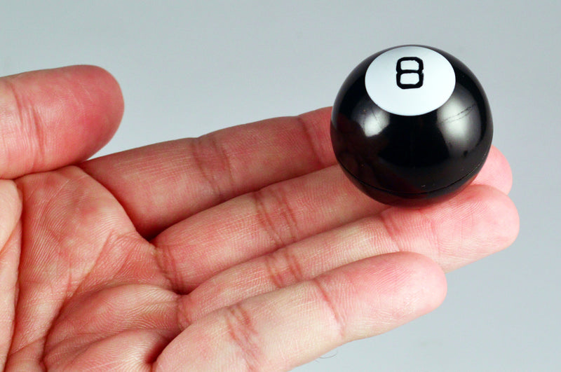 World’s Smallest Magic 8 Ball in hand