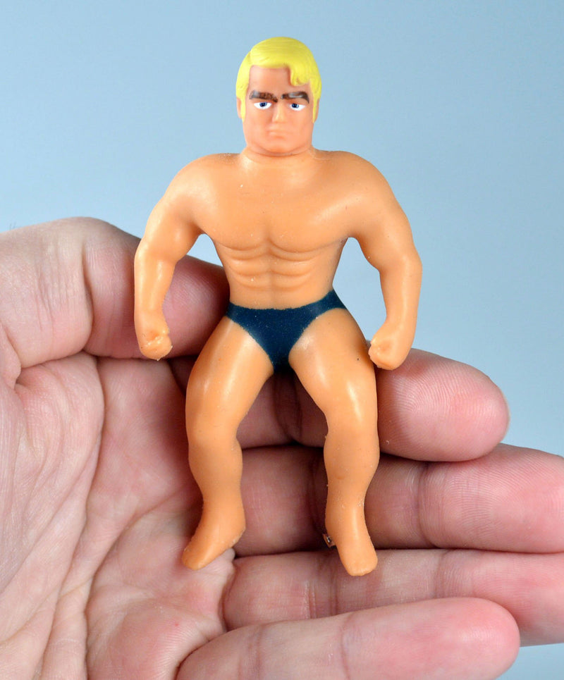 World’s Smallest Stretch Armstrong in hand