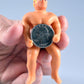 World’s Smallest Stretch Armstrong holding a quarter