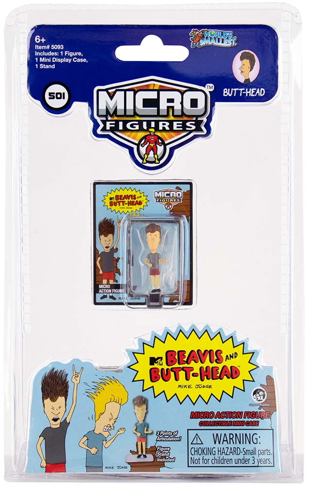 World’s Smallest Beavis and Butt-Head Micro Figures - Bundle of 2
