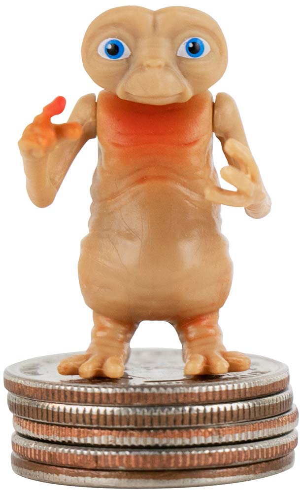World’s Smallest E.T. The Extra-Terrestrial Micro Figure head down on quarters