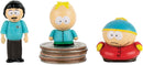 World’s Smallest South Park Micro Figures - Bundle of 3 on quarters