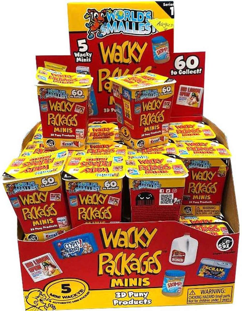 World's Smallest Wacky Packages Minis Series 1 Mystery Pack full case