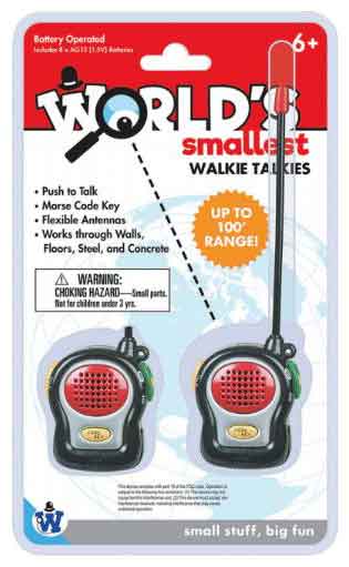 Worlds Smallest Walkie Talkies by Westminster