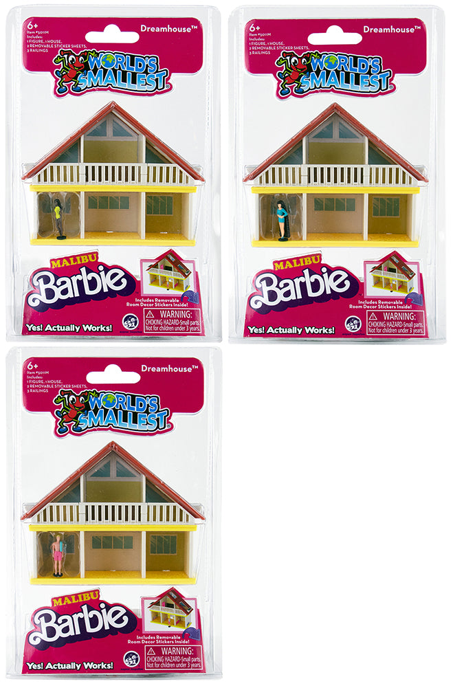 World’s Smallest Malibu Barbie Dreamhouse - (Bundle of All 3 Barbie Malibu Dreamhouses)