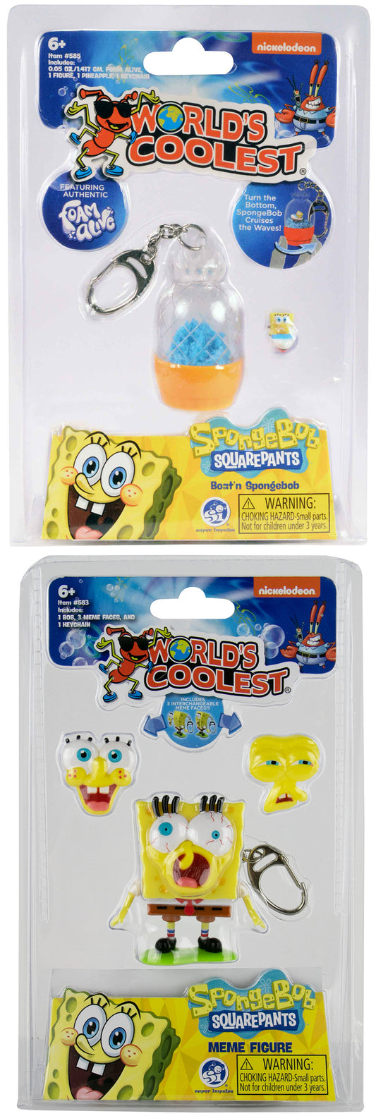 World’s Coolest SpongeBob SquarePants (Bundle of 2 Keychains)