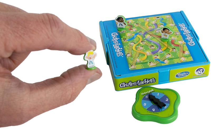 Worlds smallest chutes and ladders in hand