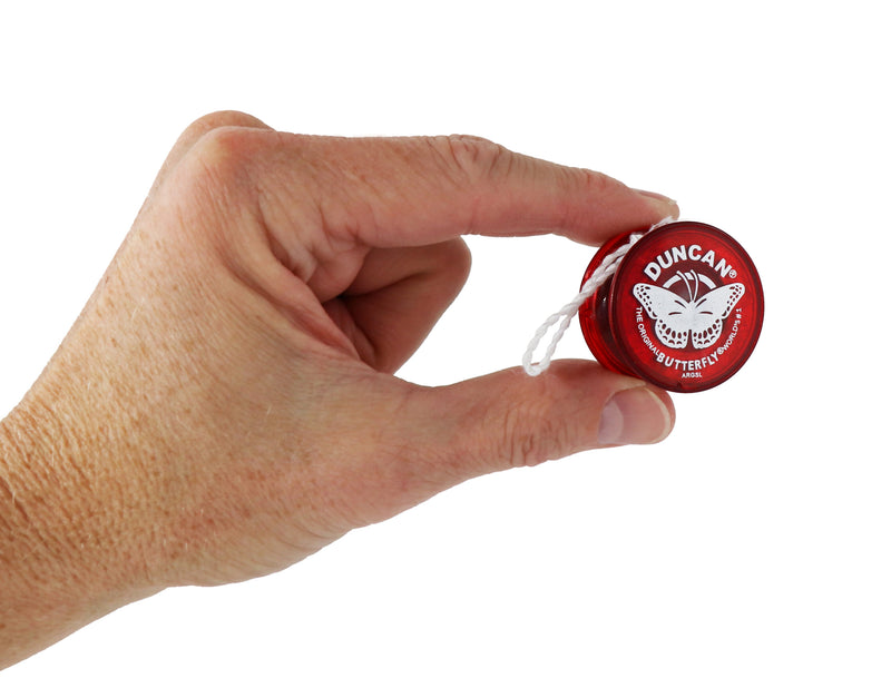 World's Smallest - Duncan Butterfly Yo-Yo (Blue, Red or Green) in hand