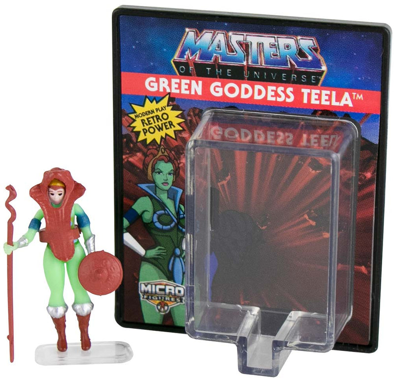 World’s Smallest Masters of the Universe Micro Figures Series 2 (Green Goddess Teela) close up