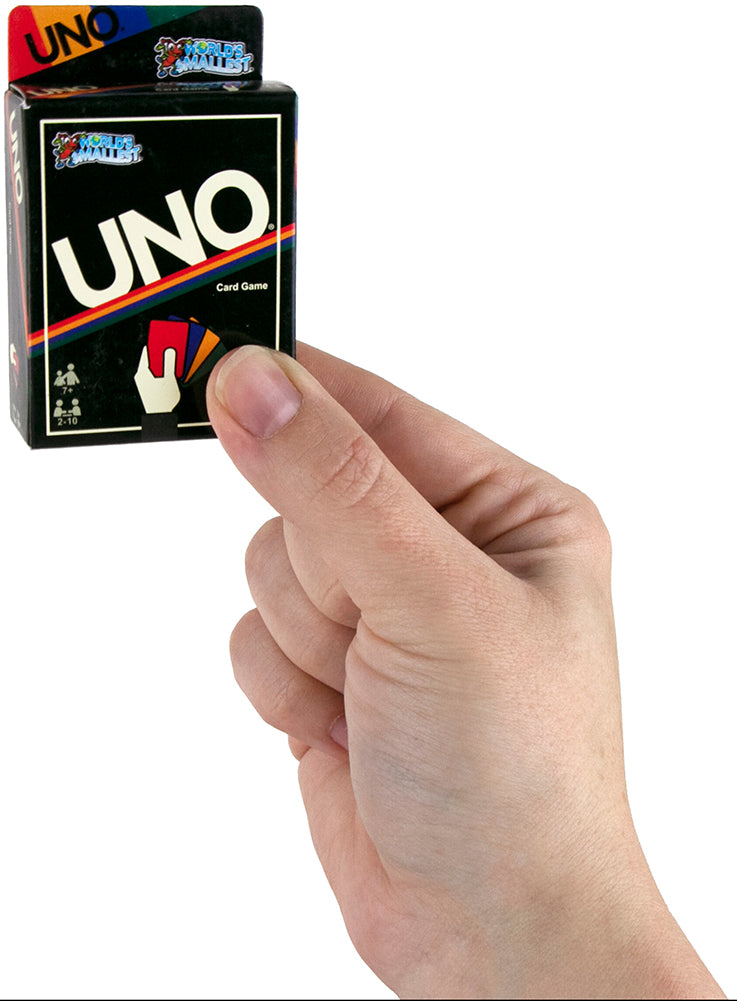 World's Smallest - Uno Retro Card Game in hand