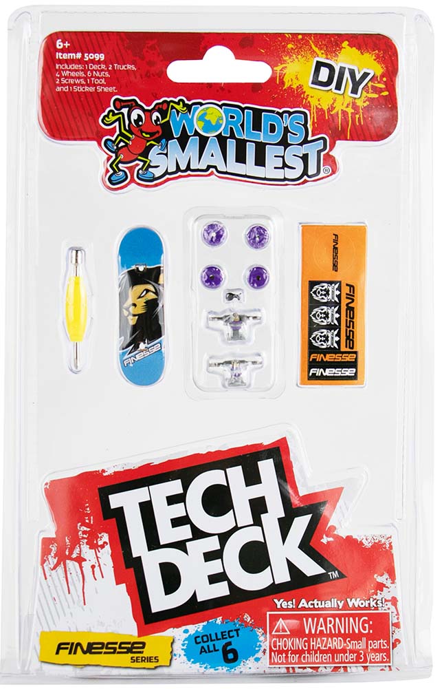Worlds smallest tech deck blue
