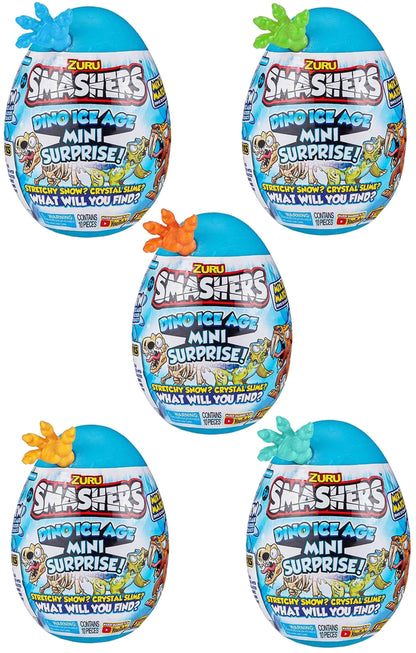 Smashers Dino Ice Age Mini Surprise Egg by ZURU Full set of 6