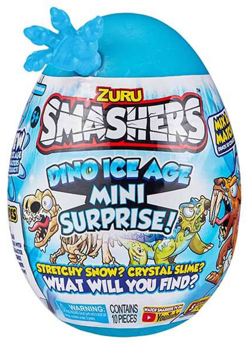 Smashers Dino Ice Age Mini Surprise Egg by ZURU blue in package