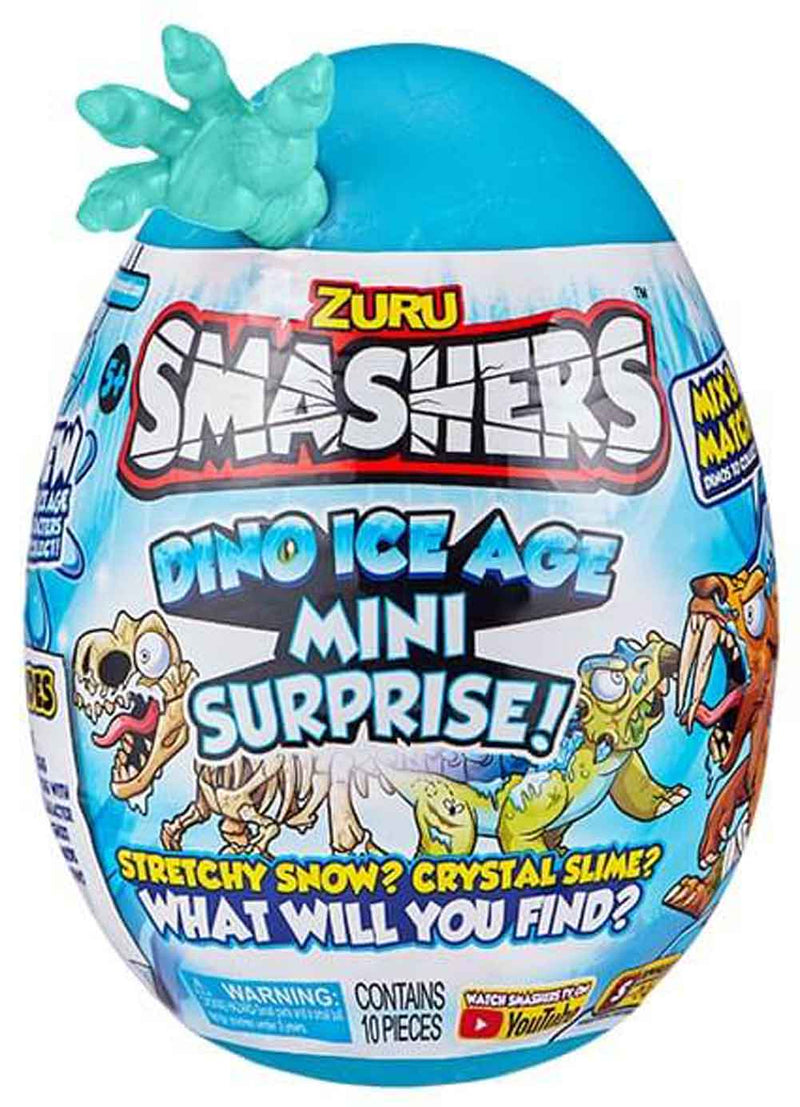 Smashers Dino Ice Age Mini Surprise Egg by ZURU turquoise in package