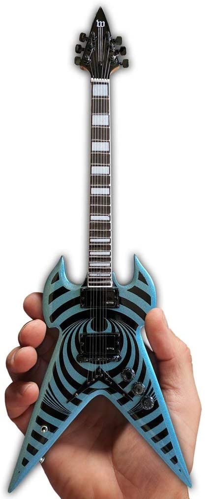 Zakk Wylde Miniature "Warhammer" Pelham Blue Vertigo Guitar - Officially Licensed Collectible (ZW-010)