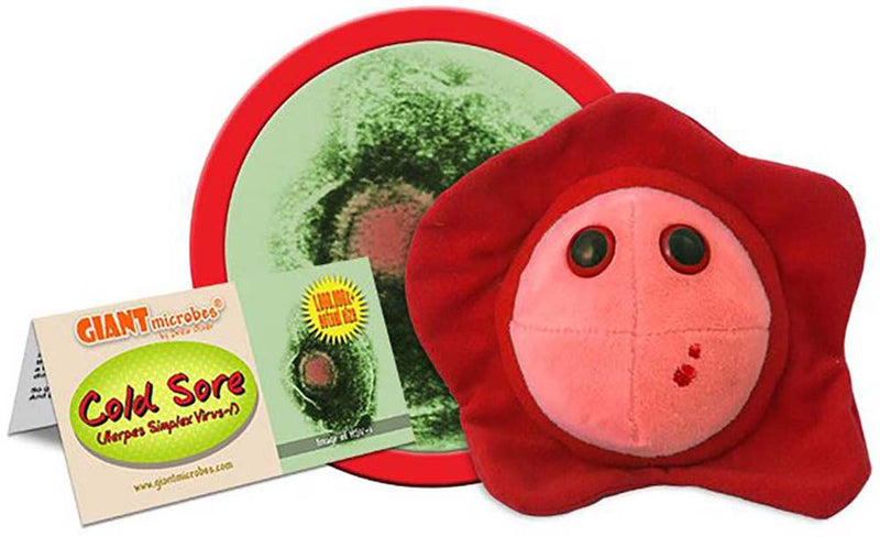 Giant Microbes Plush - Cold Sore (Herpes Simplex Virus-1) in package