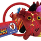 Giant Microbes Plush - Heart Disease  Heart disease is by far the leading cause of death in much of the world. Over 500 million suffer from cardiovascular disease, which includes heart attacks, stroke and other types of heart disease. close up