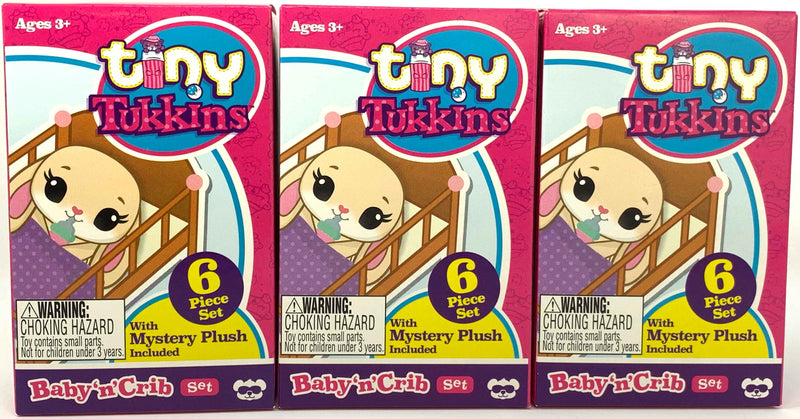 Tiny Tukkins Baby 'n' Crib Mystery Plush Pack - Set of Three