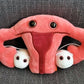 Giant Microbes Plush - Uterus on the couch