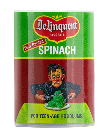Wacky Packages Minis - Delinquent Spinach (plus 4 Mystery) - Series 2 close up