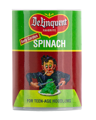 Wacky Packages Minis - Delinquent Spinach (plus 4 Mystery) - Series 2 close up