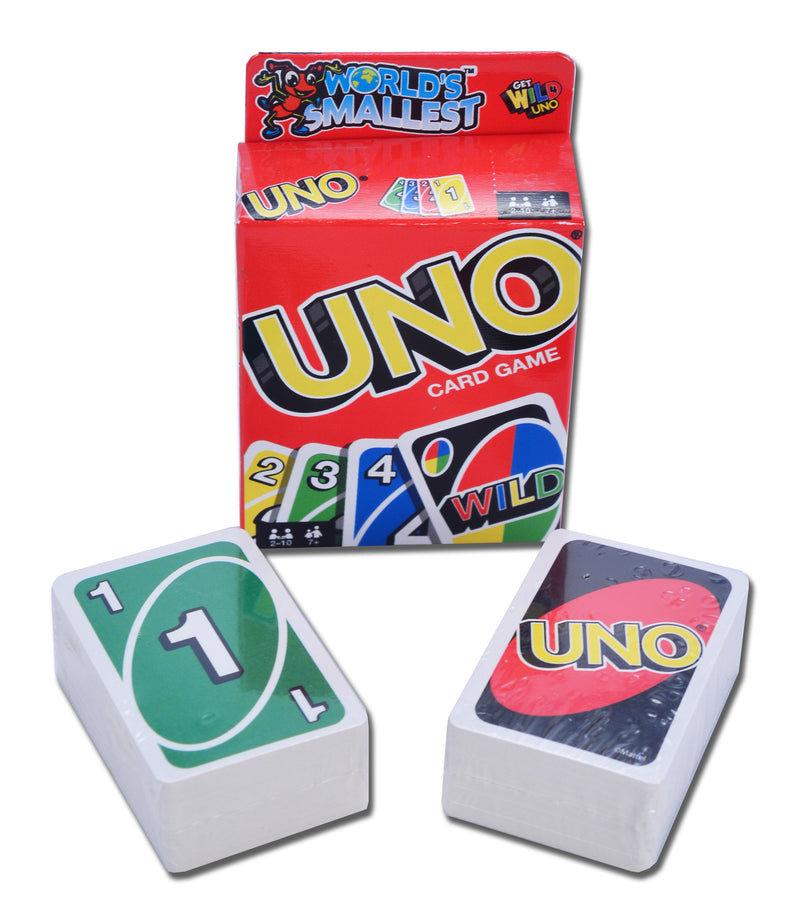 World's Smallest - Uno card game open box